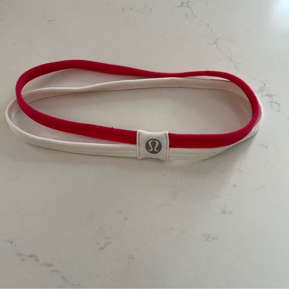 Lululemon Pink and White Headband
